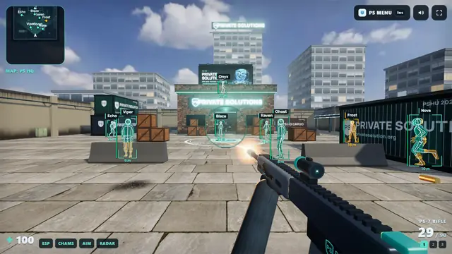Realistic Private Solutions 3D map with visuals on